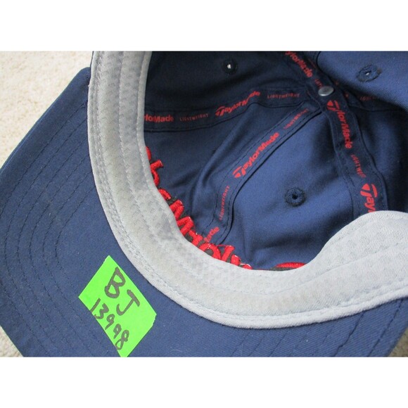 TaylorMade Hat Cap Fitted One Size Strap Back Blue Red Golf Golfer Mens - Picture 9 of 11